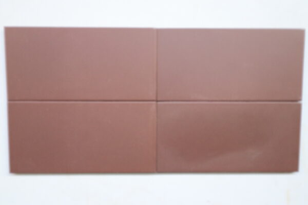Gulvflise uglaseret 10x20cm retro keramisk brun tegl farve.