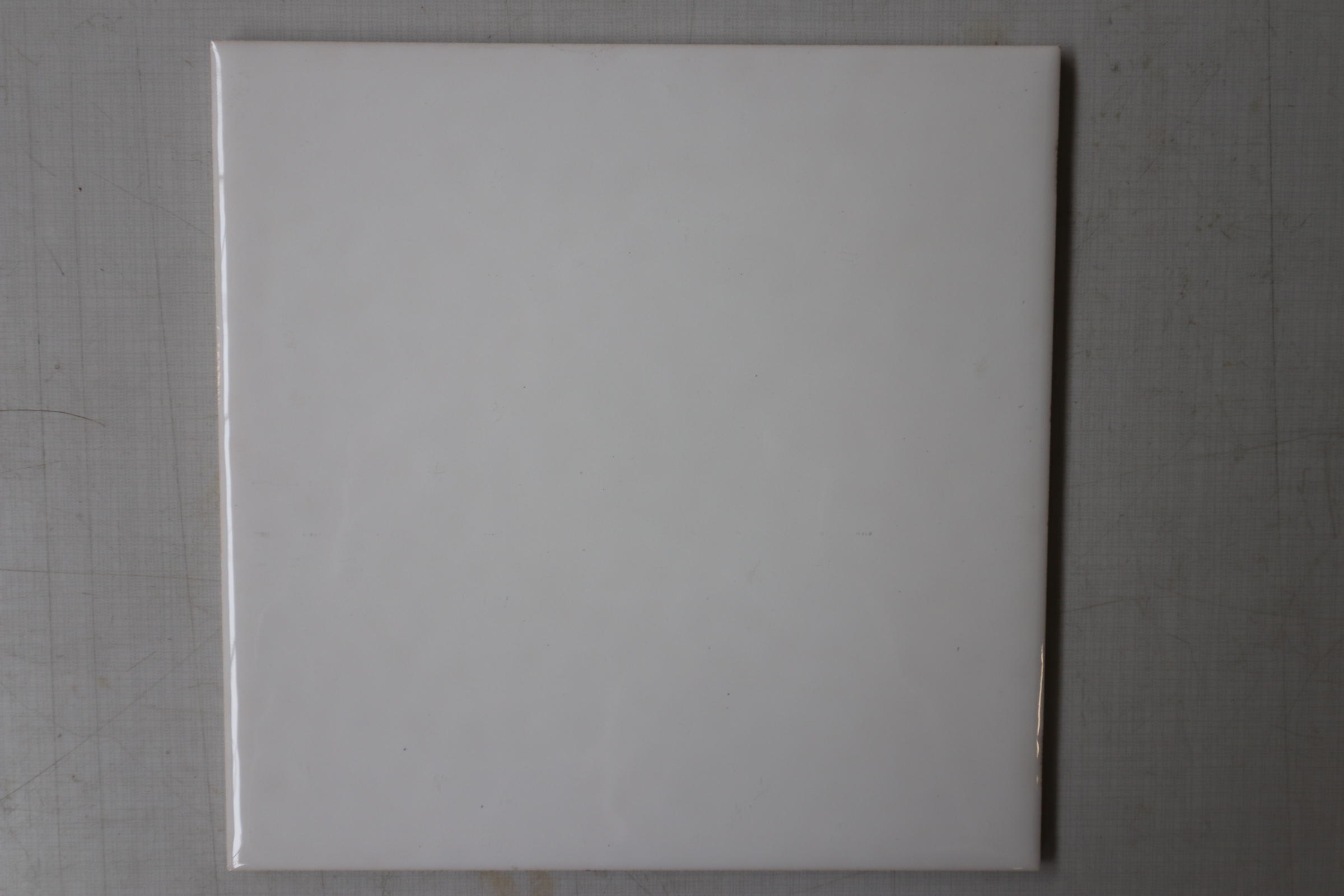 Glaseret væg flise blank hvid 15x15cm