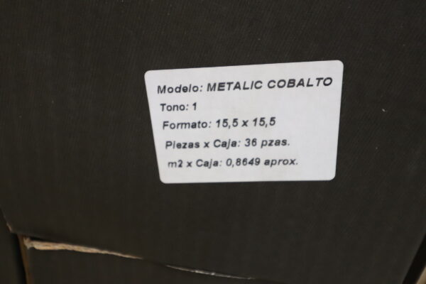 Glaseret flise METALIC COBALTO 15x15cm.