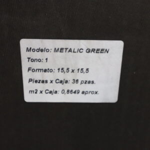 Glaseret flise METALIC GREEN 15x15cm.